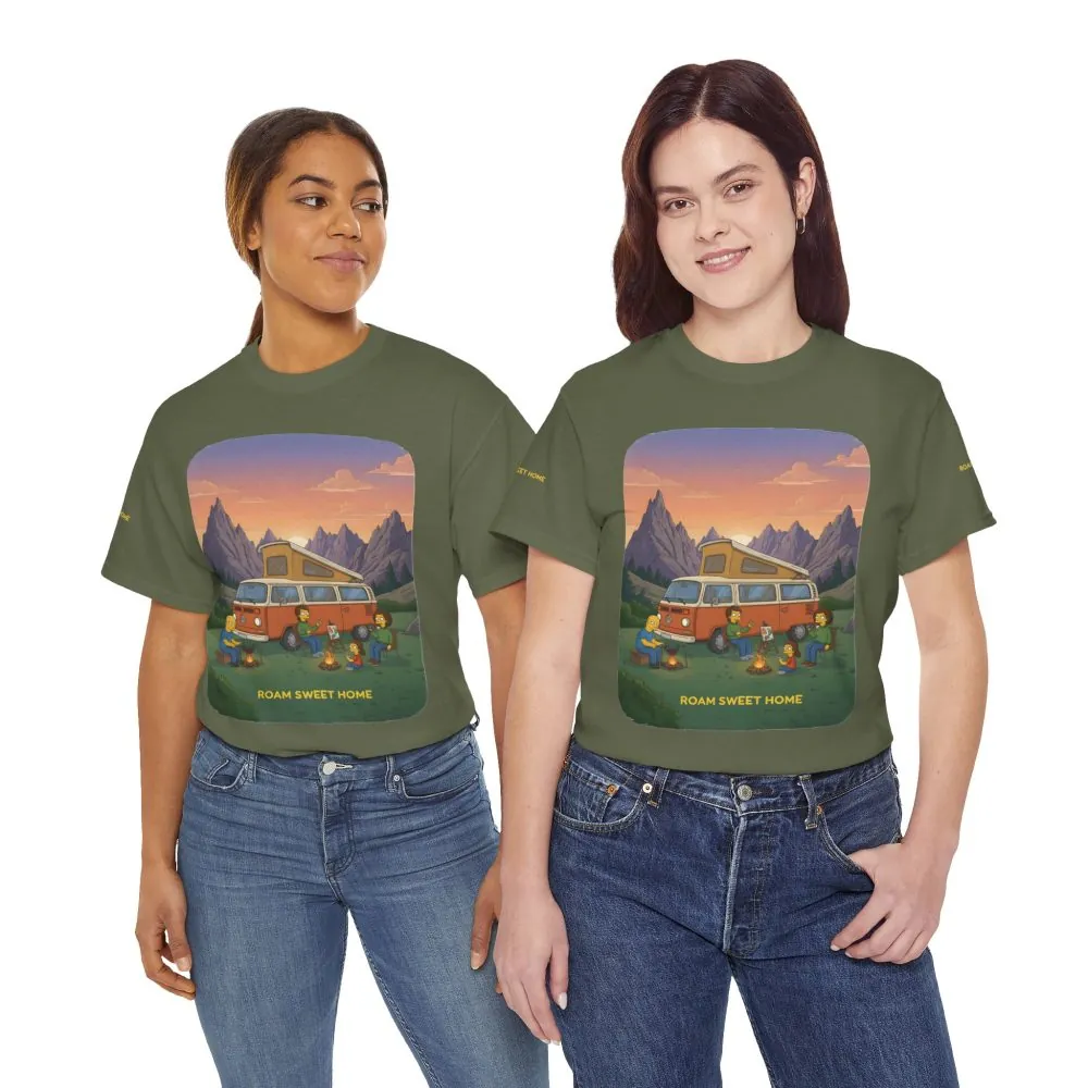 6931751285760744600_2048.jpeg Unisex Heavy Cotton Tee — "Roam Sweet Home" Design Sitcom-Line