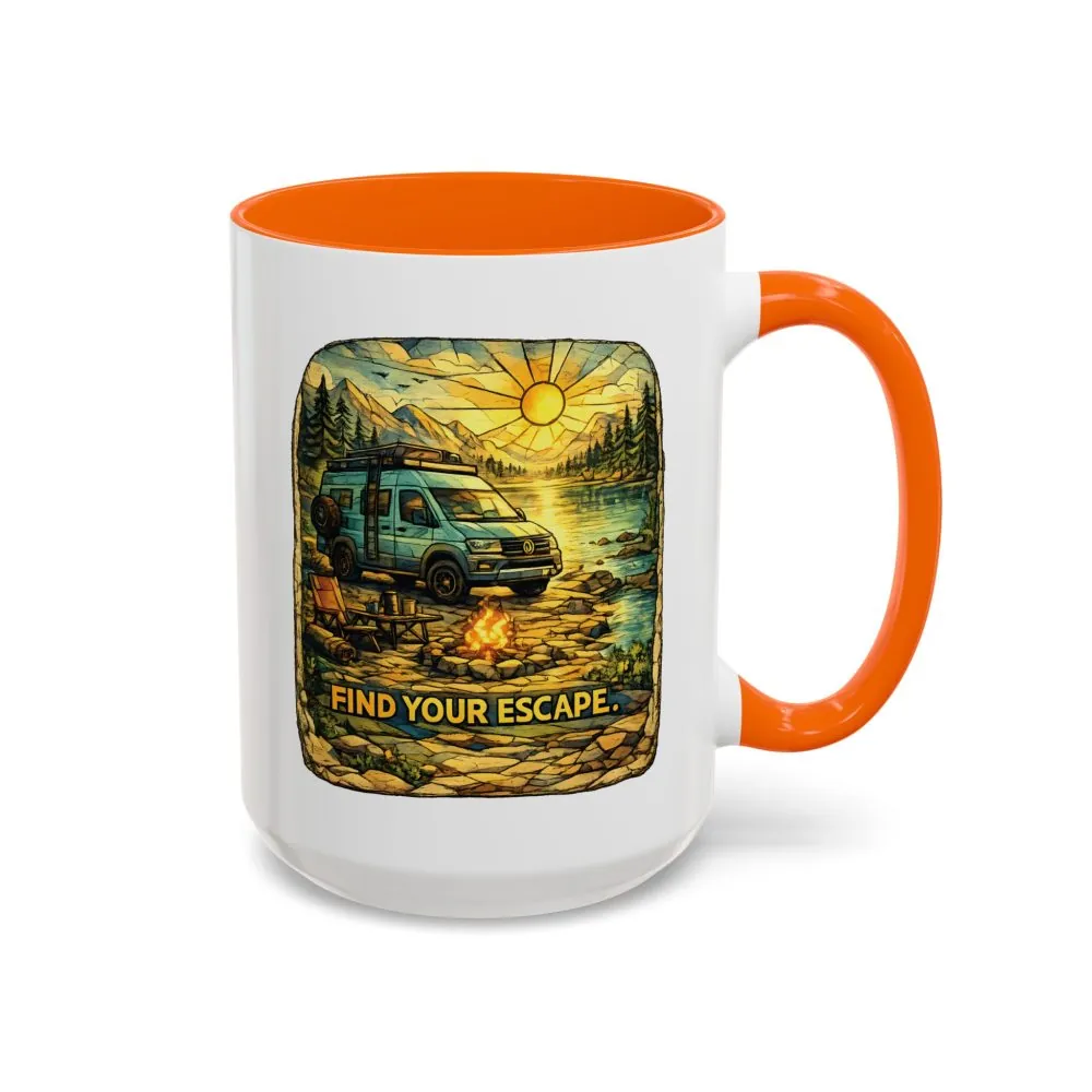 6954205626293308557_2048.jpeg Accent Coffee Mug (11, 15oz) — "Find Your Escape" Design Cubic-Line