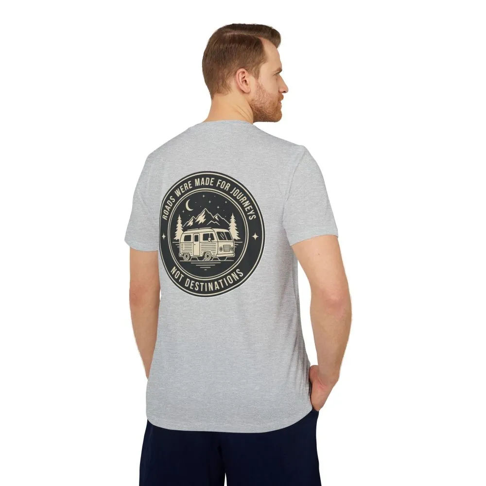 6965604349410327323_2048.jpeg T-Shirt(Adidas) — 'ROAD WHERE MADE FOR JOURNEYS-NOT DESTINATIONS' (Only Back printed) Brand Adidas
