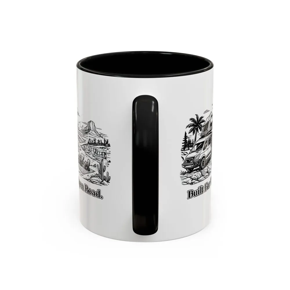 Accent Coffee Mug (11, 15oz) — "Built For The Open Road" Design Minimal-Line