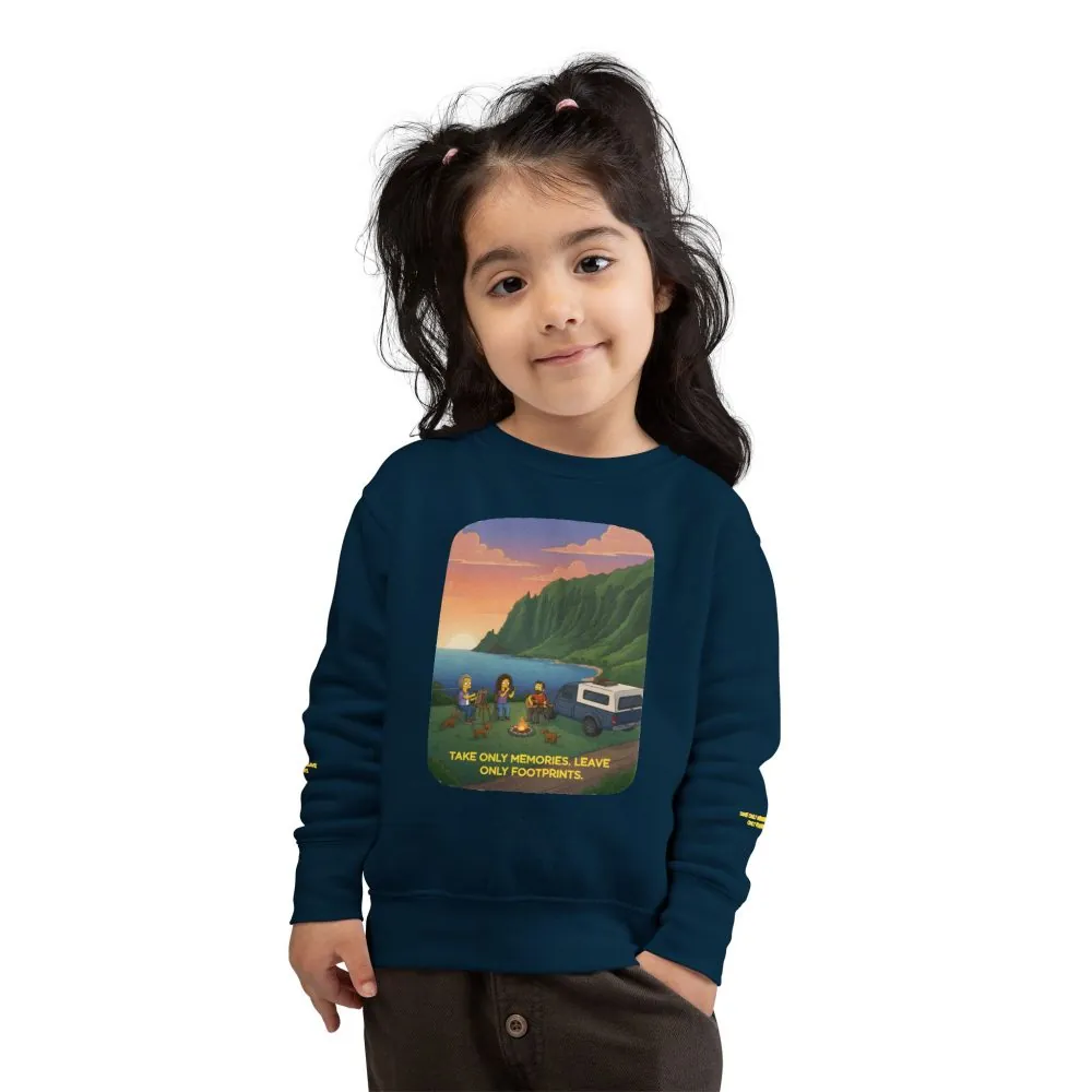 6997133572873582952_2048.jpeg Toddler Sweatshirt - "Take Only Memories-Leave Only Footprints" (Design Sitcom-Line)