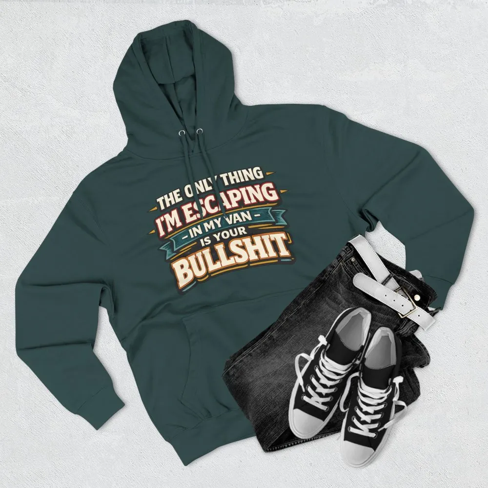 Three-Panel Fleece Hoodie - "The Only Thing I´m Escaping" Design F**K-Line