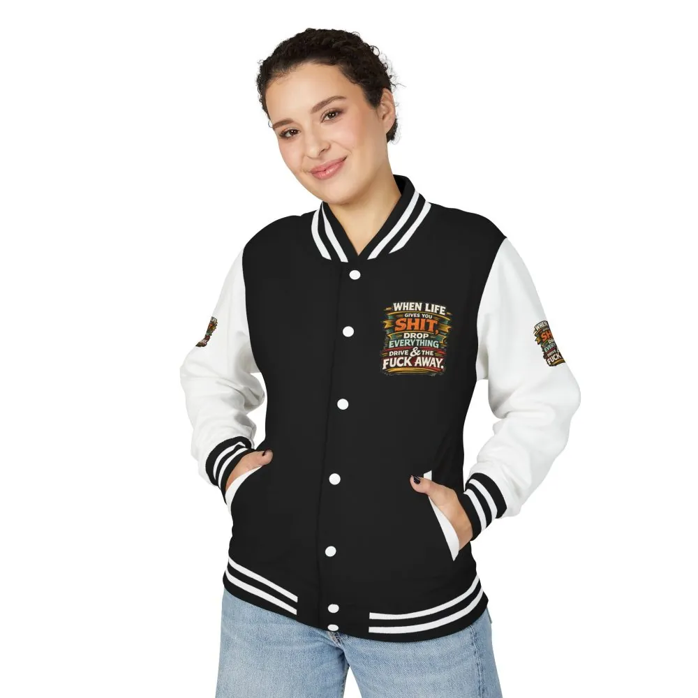 7018853555131530311_2048.jpeg Unisex Heavyweight Letterman Jacket — "When Live Gives You Shit" Design F**K-Line