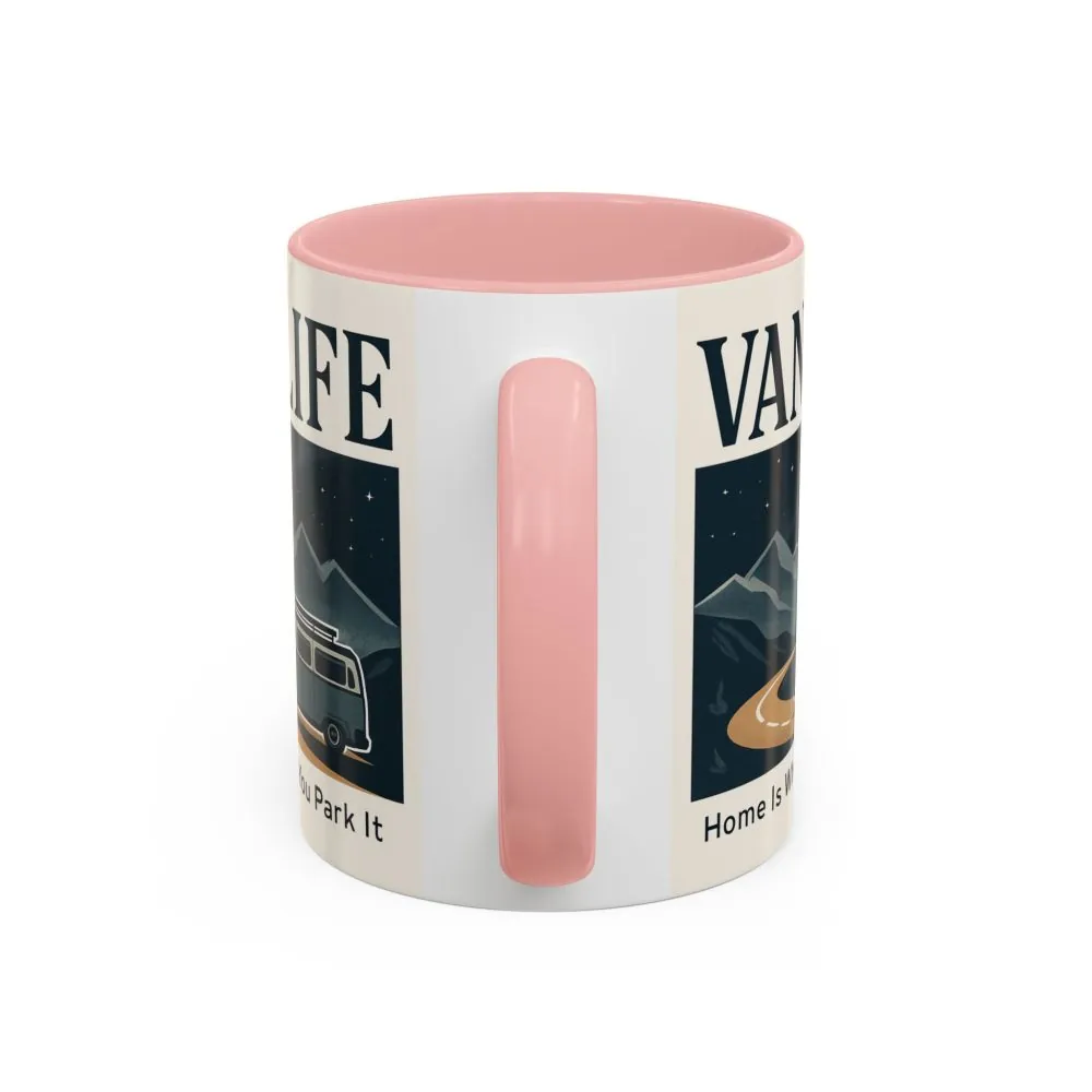 702608316228925925_2048.jpeg Coffee Mug — "Vanlife - Home Is Where You Park It" Accent Campervan Travel Mug