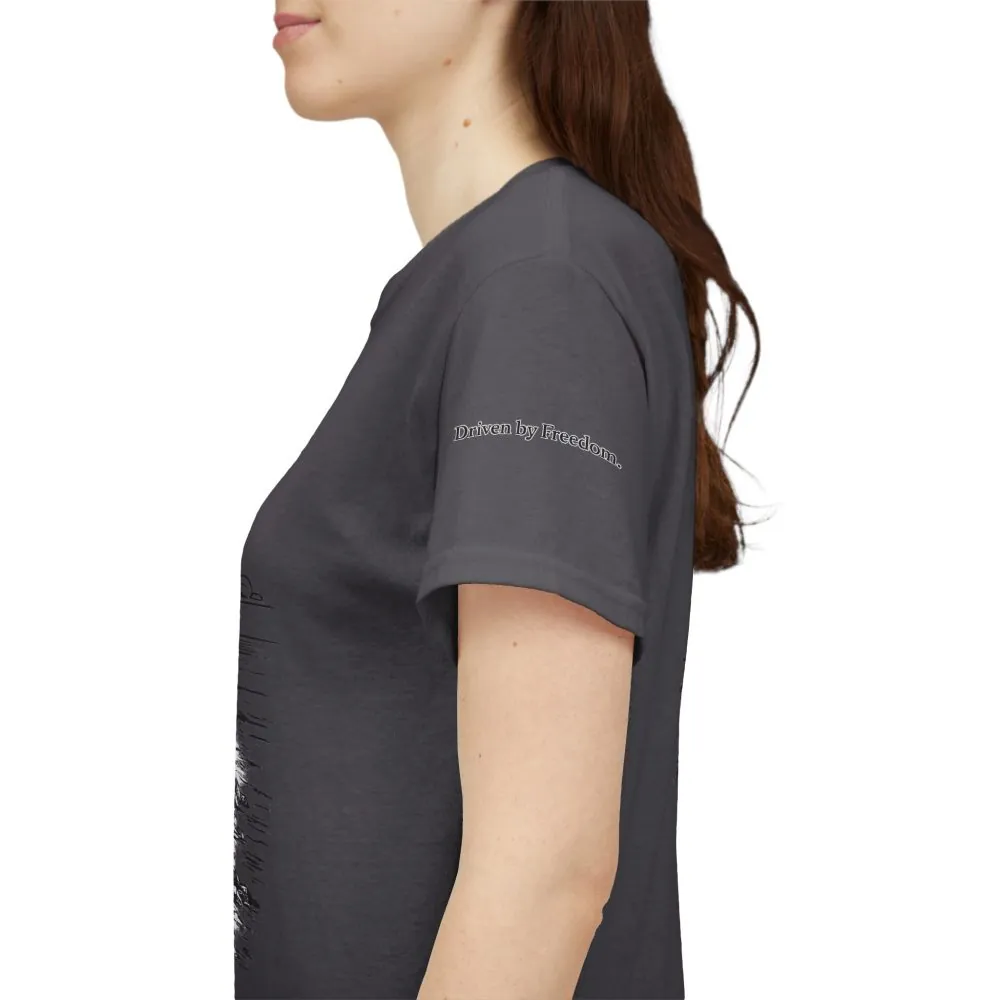 7032208274868791039_2048.jpeg Unisex Heavy Cotton Tee — ""Driven By Freedom" Design Minimal-Line