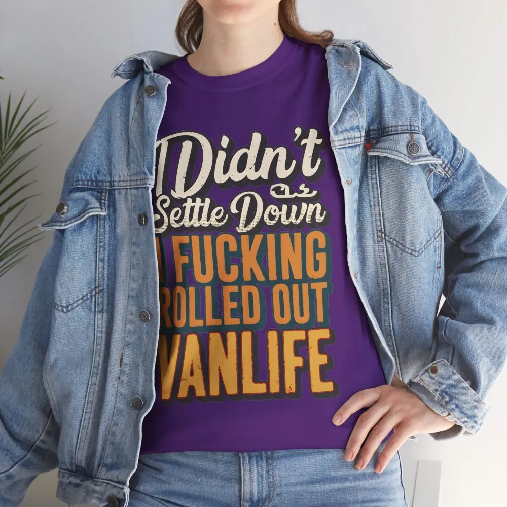 Unisex Heavy Cotton Tee — "Dind´t Settle Down" Design F**K-Line
