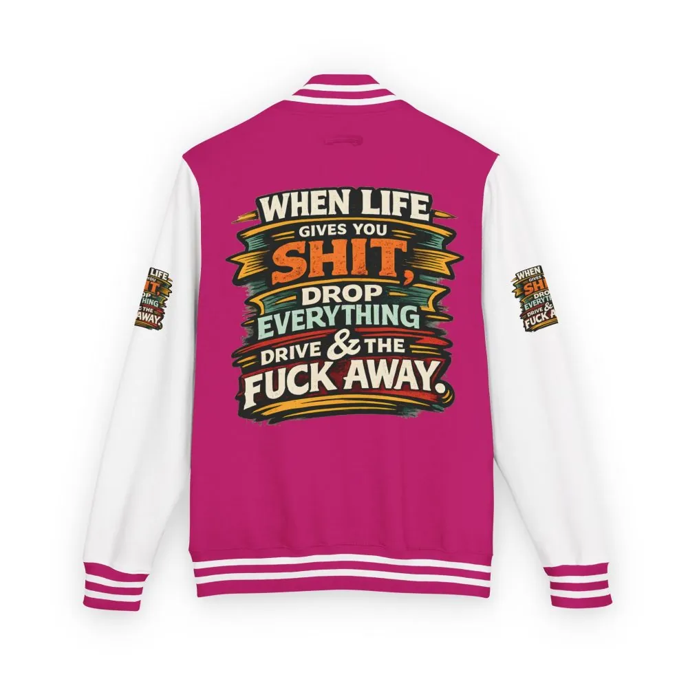 7052834444167396173_2048.jpeg Unisex Heavyweight Letterman Jacket — "When Live Gives You Shit" Design F**K-Line