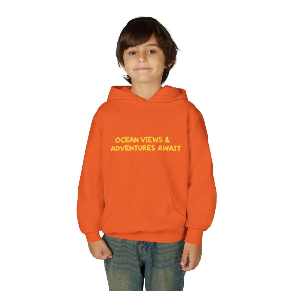 7054292432416128706_2048.jpeg Youth Hoodie(Gildan) – "Ocean Views-Adventures Awaits" (Design Sitcom-Line)