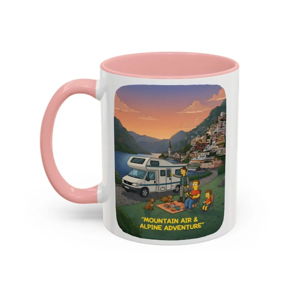 Accent Coffee Mug (11, 15oz) — "Mountain Air-Alpine Adventure" Design Sitcom-Line