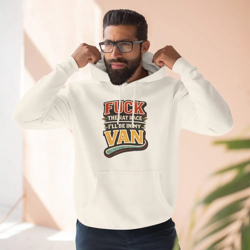 Three-Panel Fleece Hoodie - "Fuck The Rat Race" Design F**K-Line