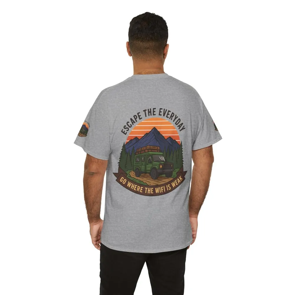 7107873206789765826_2048.jpeg Unisex Heavy Cotton Tee — "Go Where the WiFi Is Weak" Adventure Shirt