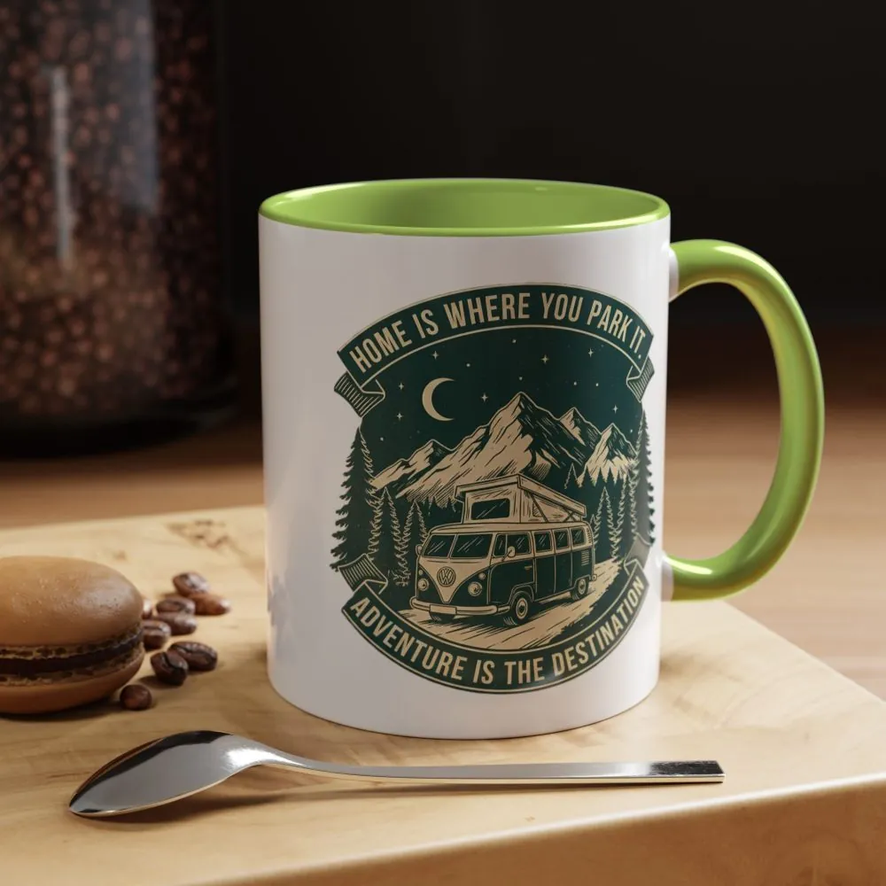 7135834158777823544_2048.jpeg Coffee Mug — "Home Is Where You Park It-Adventure is the destination" (11/15oz) (Both sides printed)