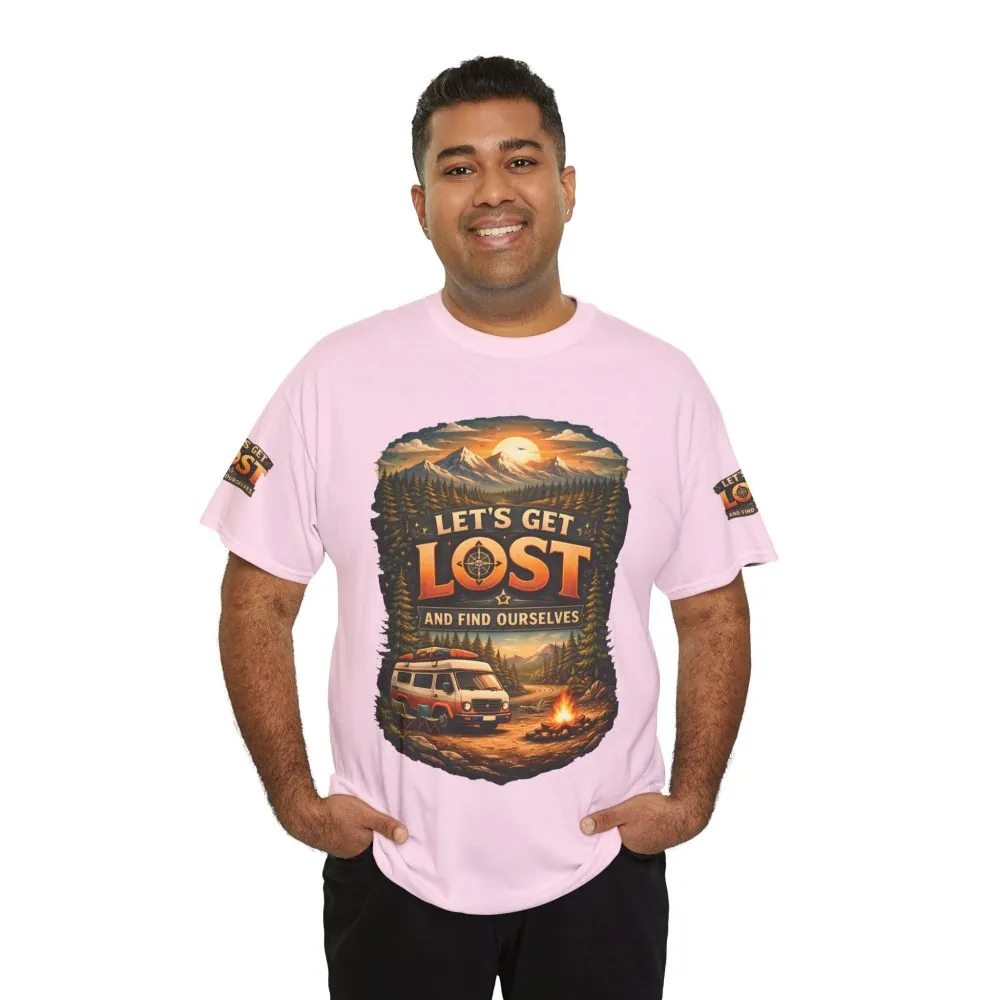 7170834202173411764_2048.jpeg Unisex Heavy Cotton Tee — "Let´s Get Lost And Found Ourselfs" Design Scenic-Line