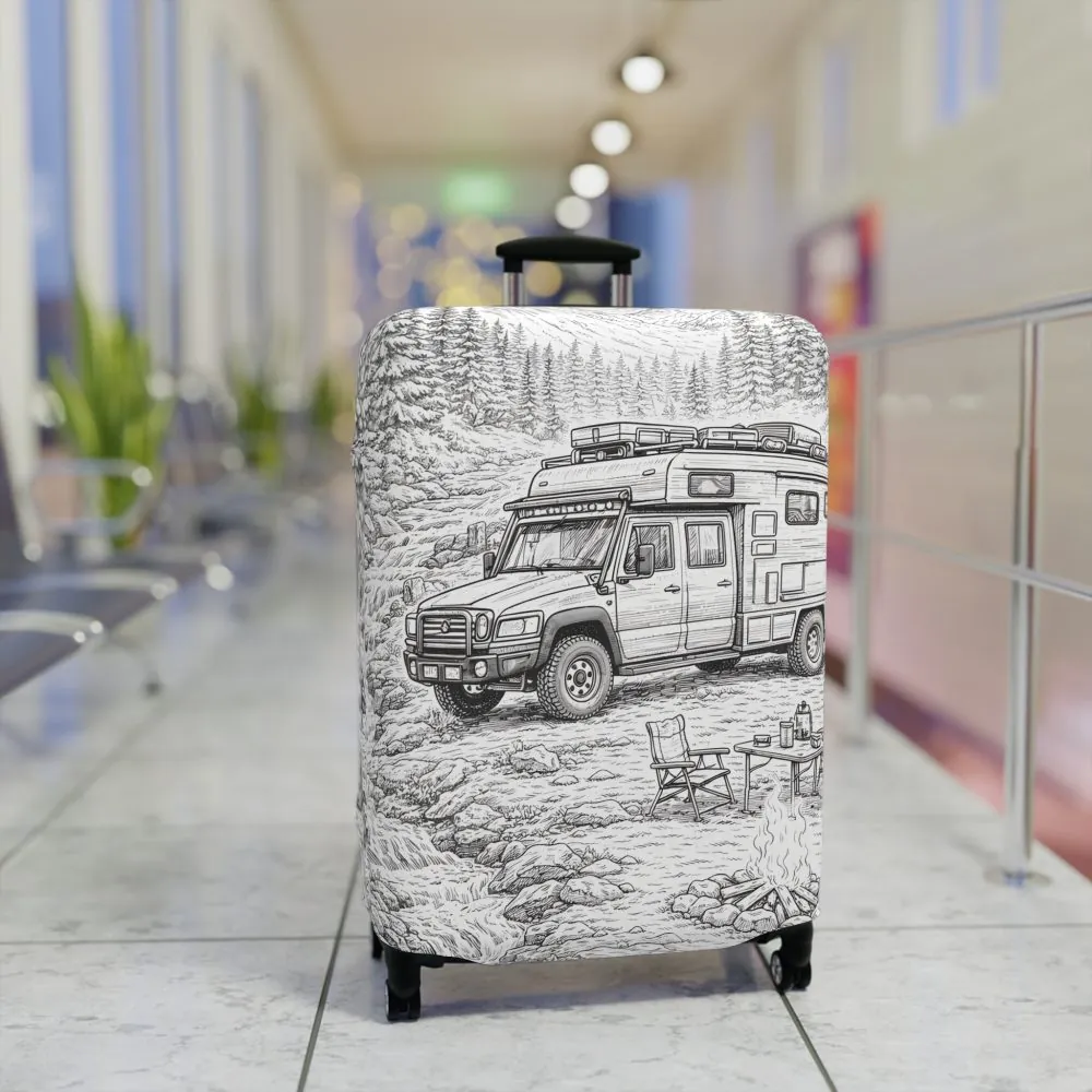 7174802458901546543_2048.jpeg Luggage Cover — Adventure Camper Sketch Travel Suitcase