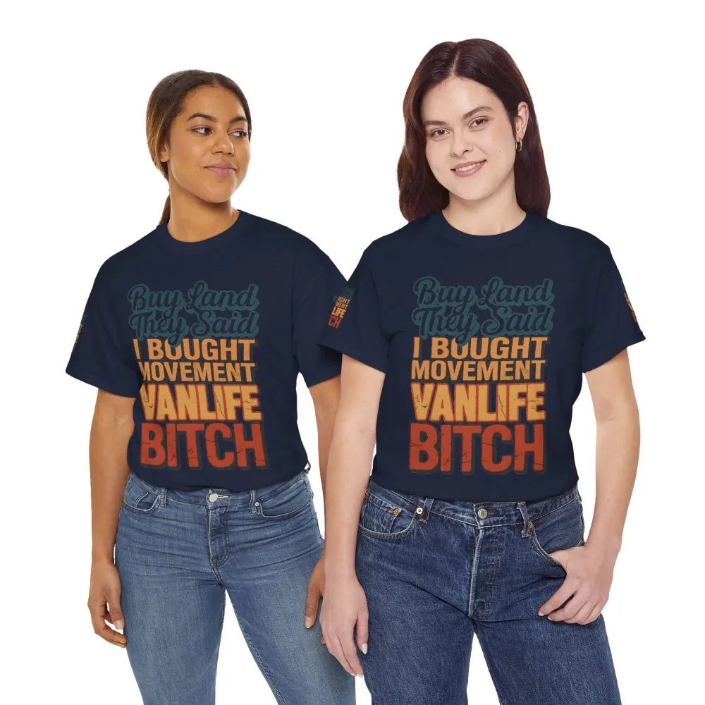 Unisex Heavy Cotton Tee — "Buy Land They Said" Design F**K-Line