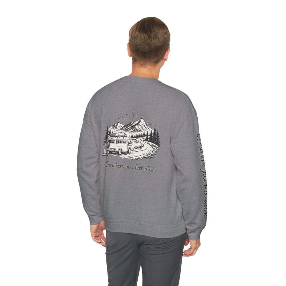 7200671704250153470_2048.jpeg Unisex Heavy Blend™ Crewneck Sweatshirt — "Go Where You Feel Alive" Design Minimal-Line