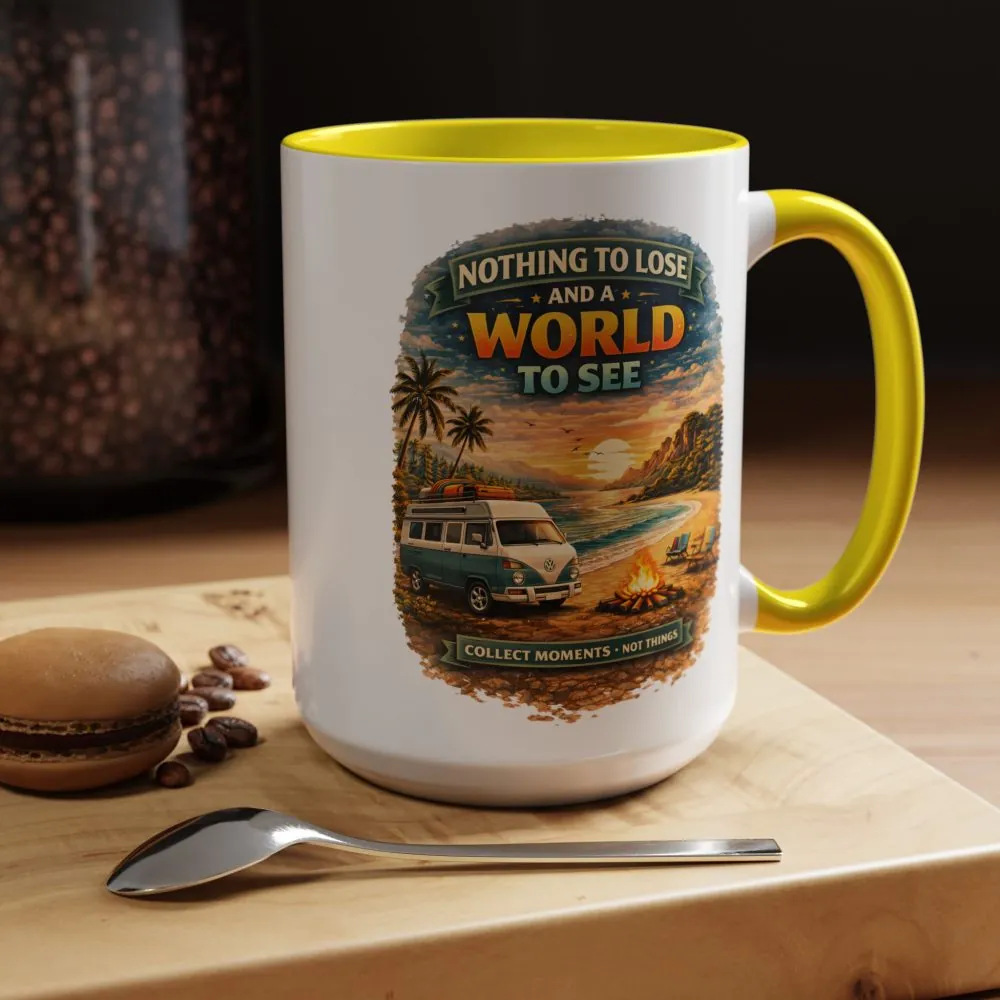 Accent Coffee Mug (11, 15oz) — "Nothing To Lose" Design Scenic-Line