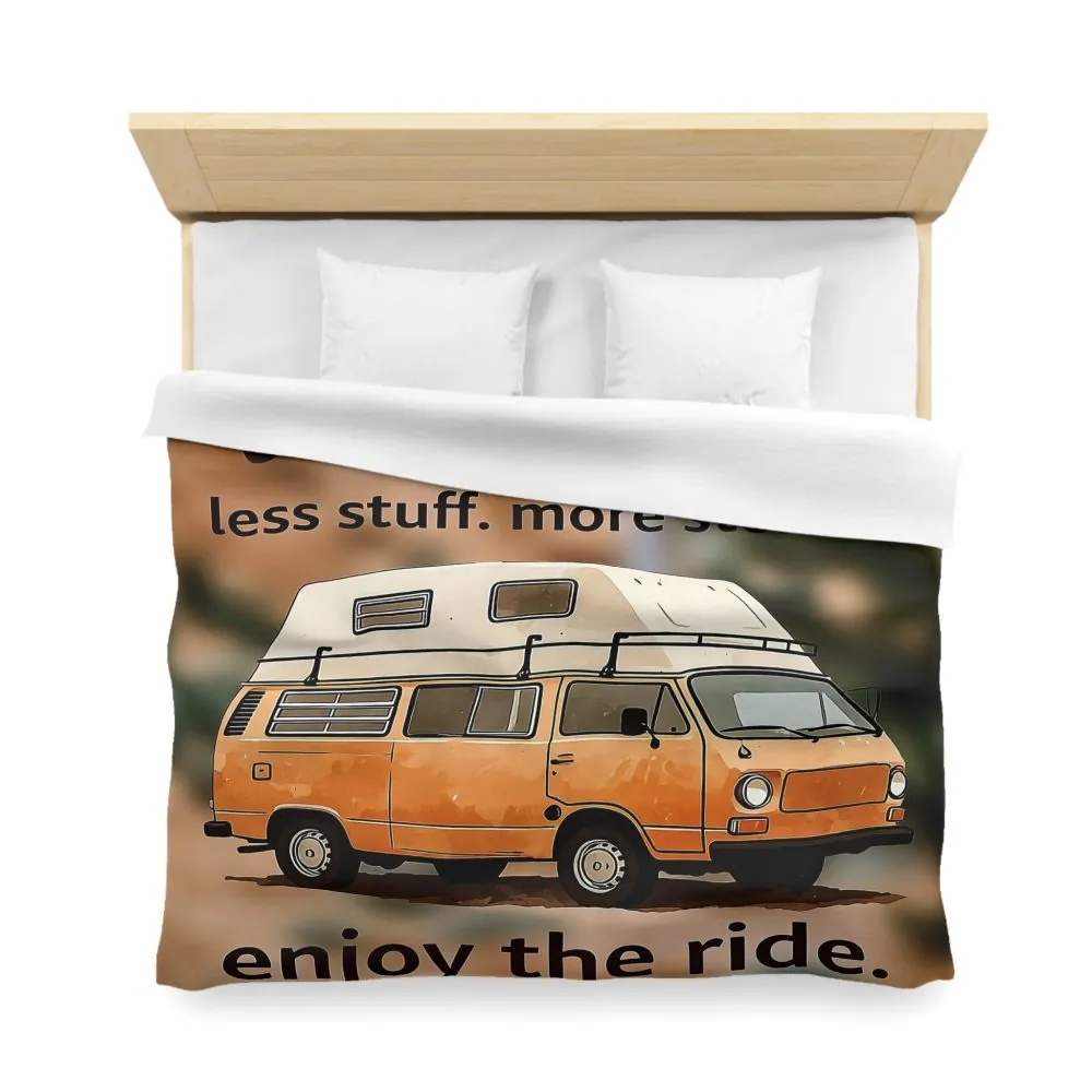 7202398647411365125_2048.jpeg Duvet Cover – “Vanlife - Less Stuff. More Stories. Enjoy the Ride.” Camper Van Bedding
