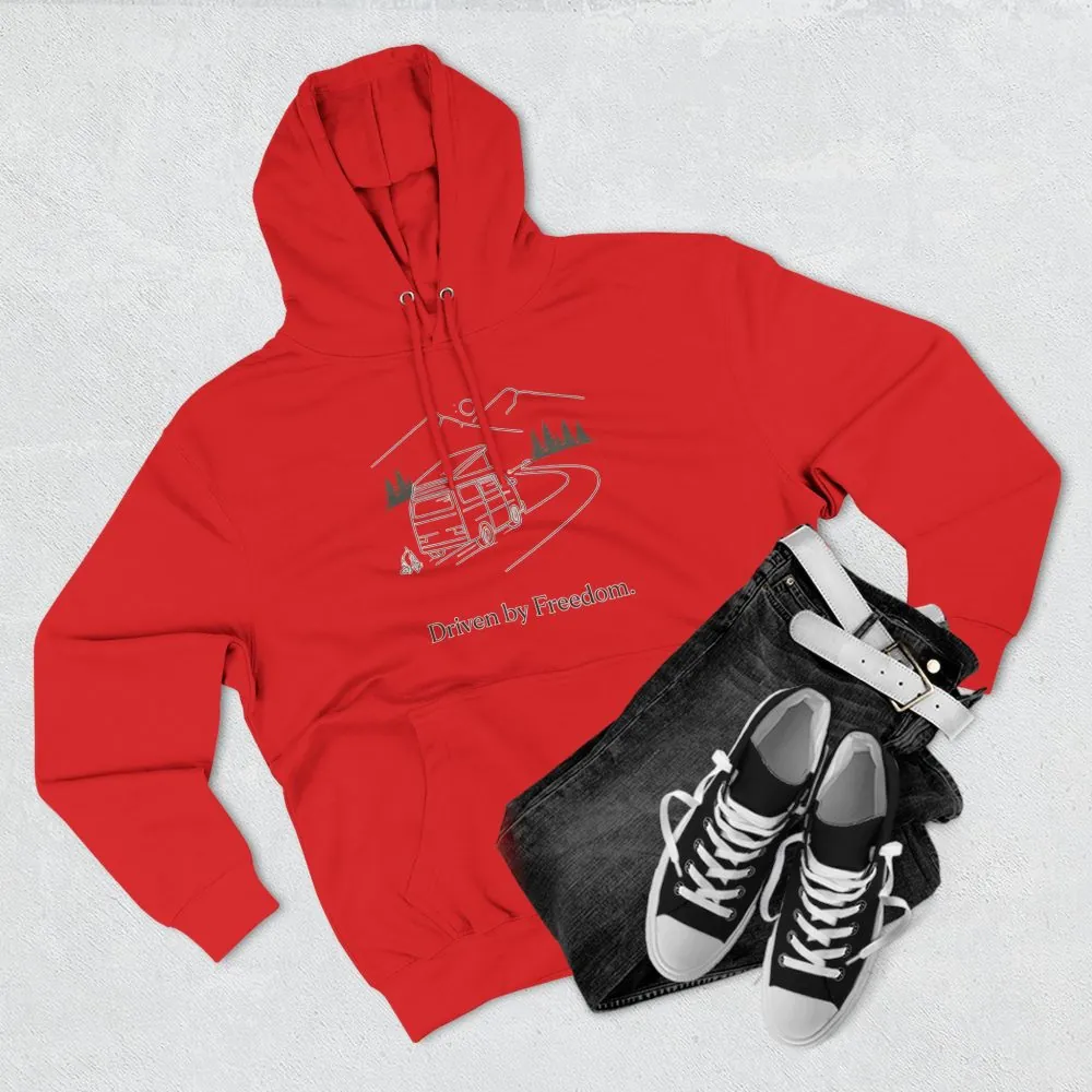 722219133305954336_2048.jpeg Three-Panel Fleece Hoodie - "Driven By Freedom" Design Minimal-Line