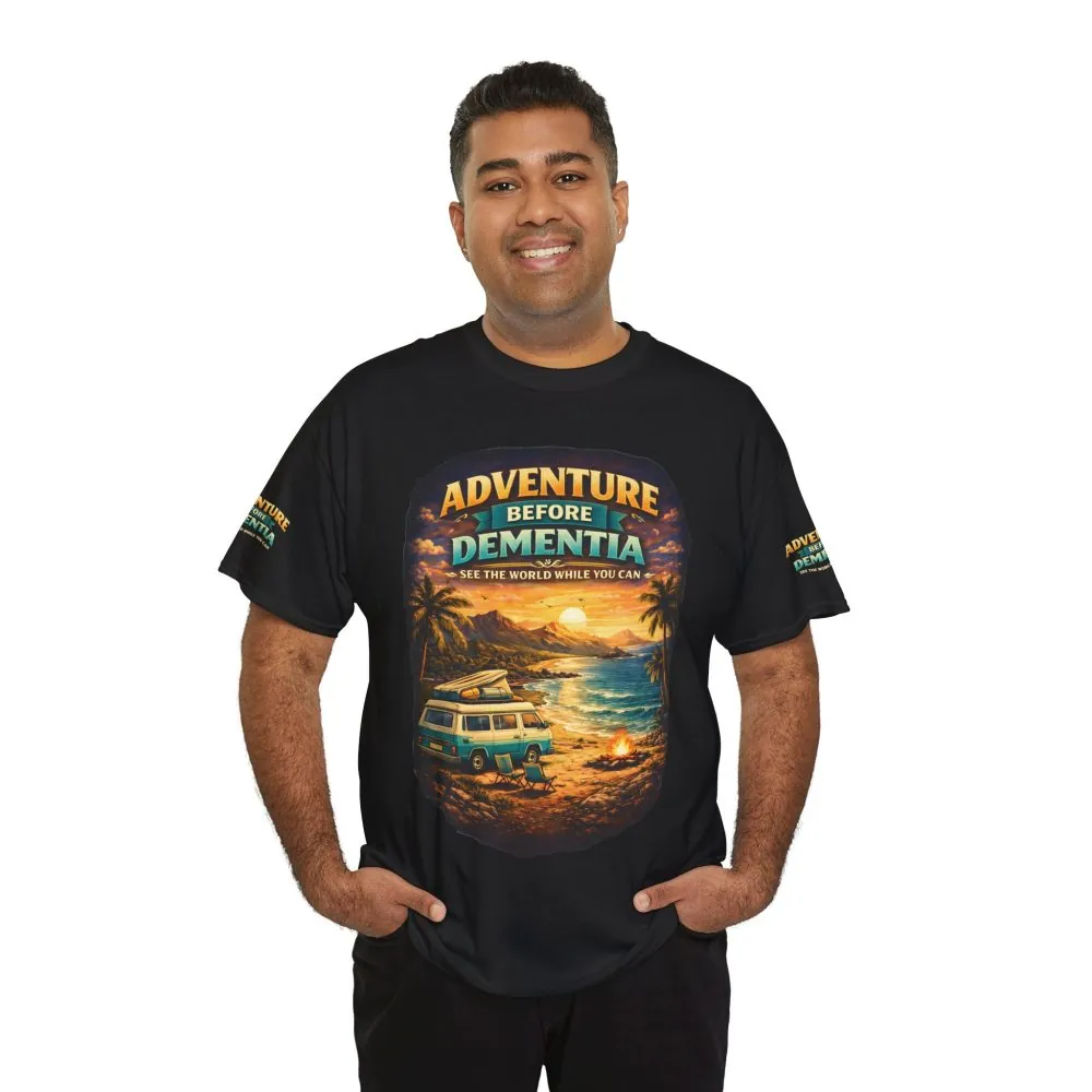7236420333032899368_2048.jpeg Unisex Heavy Cotton Tee — "Adventure Before Dementia" Design Scenic-Line