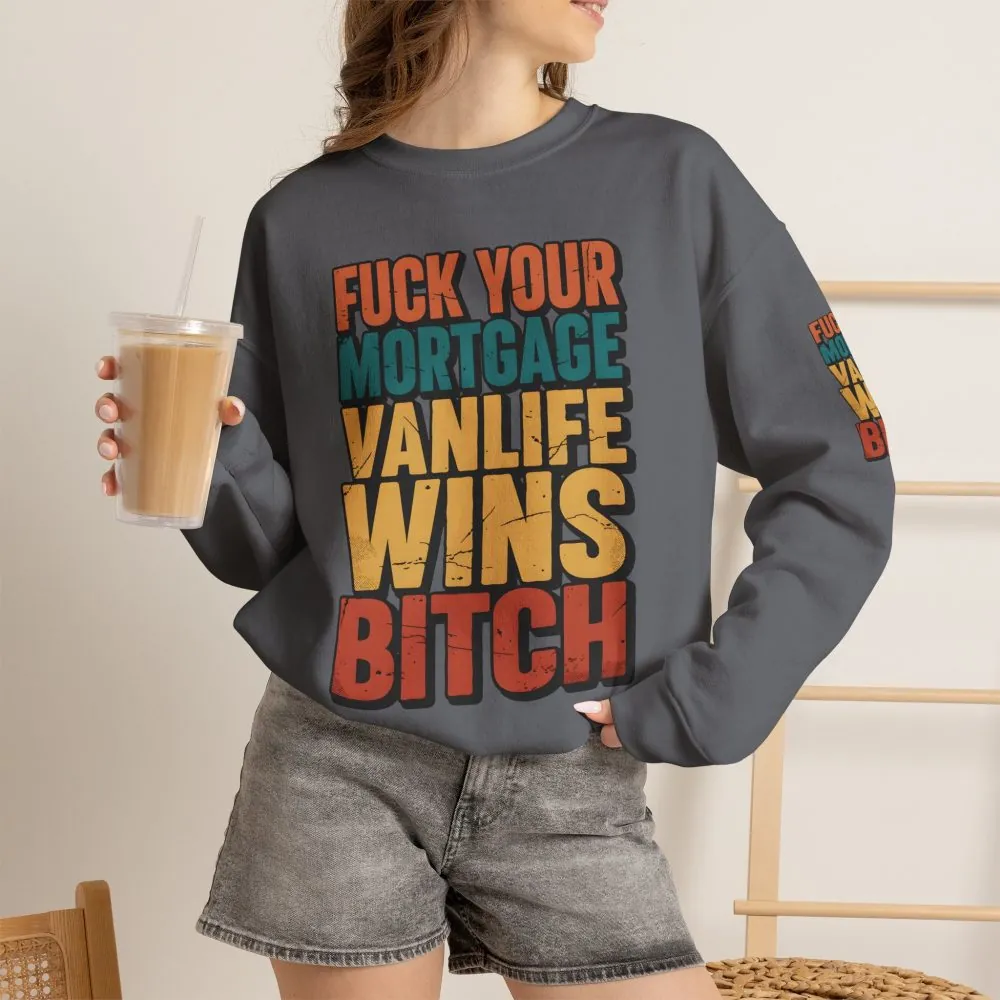 7237687965306974685_2048.jpeg Unisex Heavy Blend™ Crewneck Sweatshirt — "Fuck Your Mortgage" Design F**K-Line