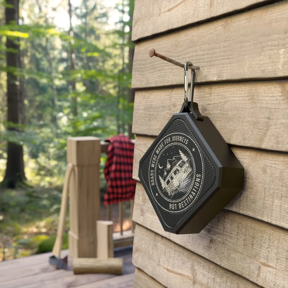Bluetooth Speaker — “Roads Were Made for Journeys, Not Destinations” Outdoor Portable Speaker