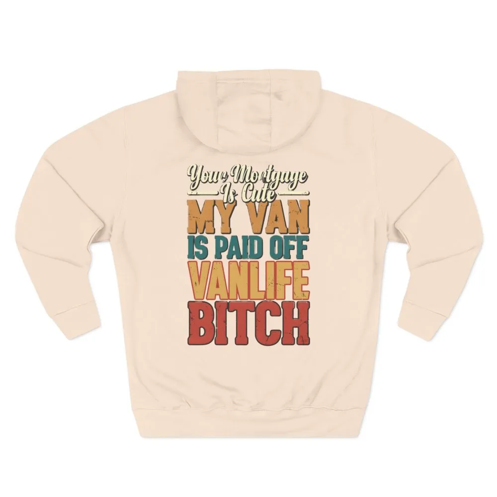 7266581249135725524_2048.jpeg Three-Panel Fleece Hoodie - "Your Mortgage Is Cute" Design F**K-Line
