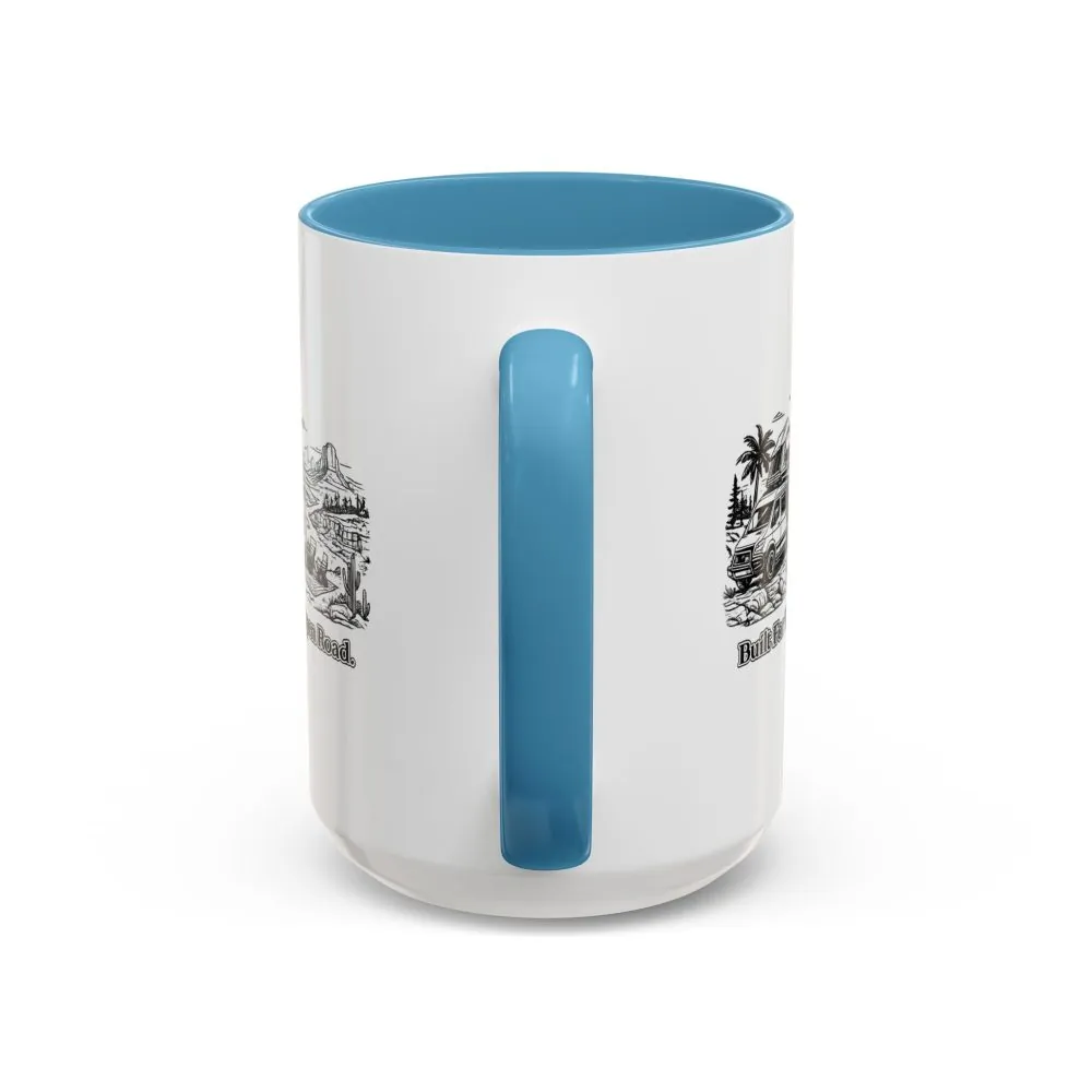 Accent Coffee Mug (11, 15oz) — "Built For The Open Road" Design Minimal-Line