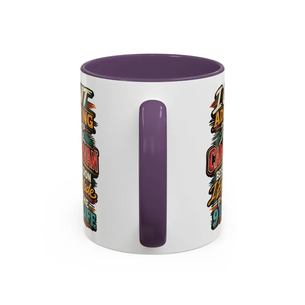 Accent Coffee Mug (11, 15oz) — "I Quit Adulting" Design F**K-Line