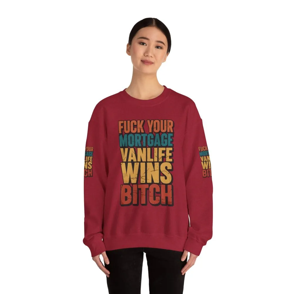 730104232827301217_2048.jpeg Unisex Heavy Blend™ Crewneck Sweatshirt — "Fuck Your Mortgage" Design F**K-Line