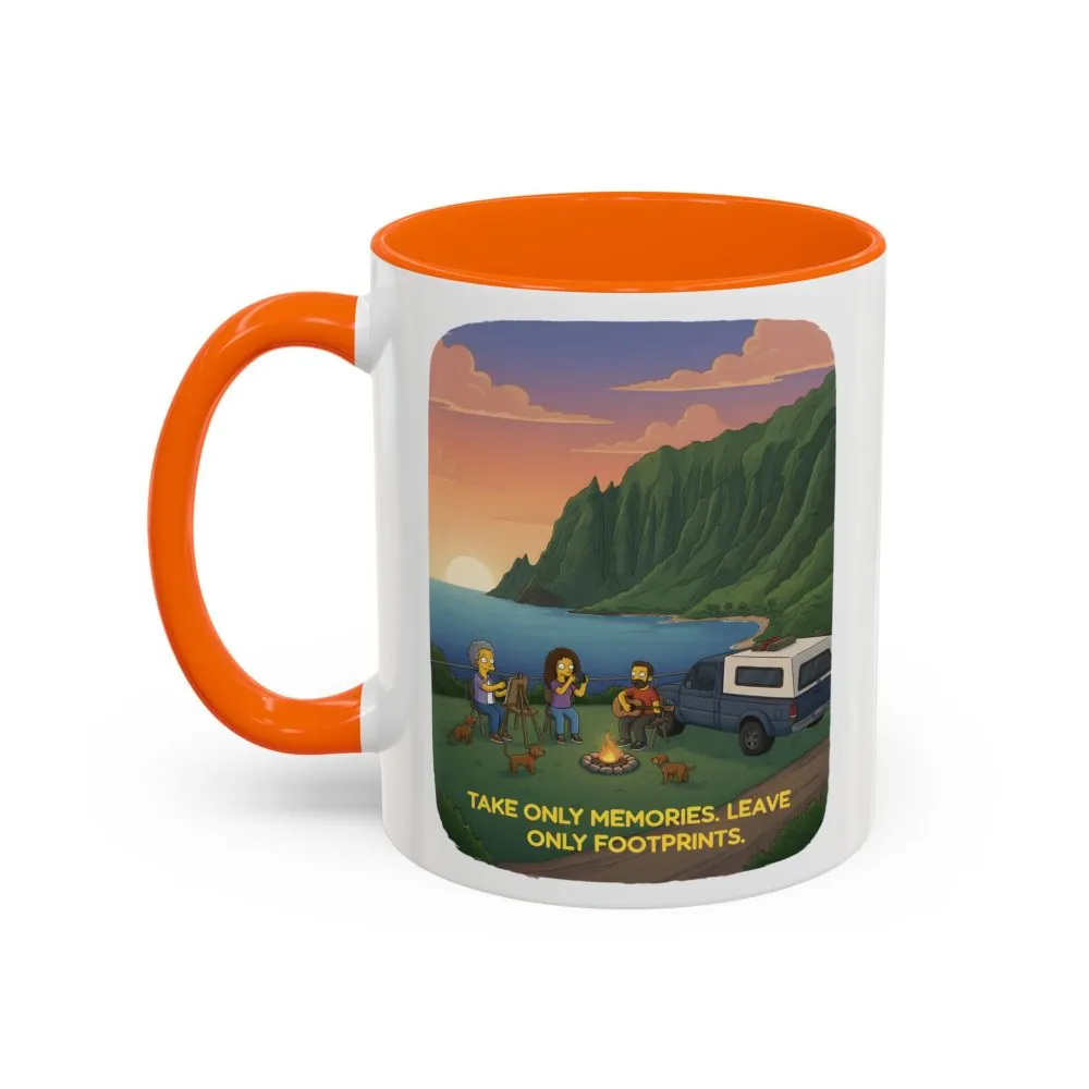 730220201958695701_2048.jpeg Accent Coffee Mug (11, 15oz) — "Take Only Memories-Leave Only Footprints" Design Sitcom-Line