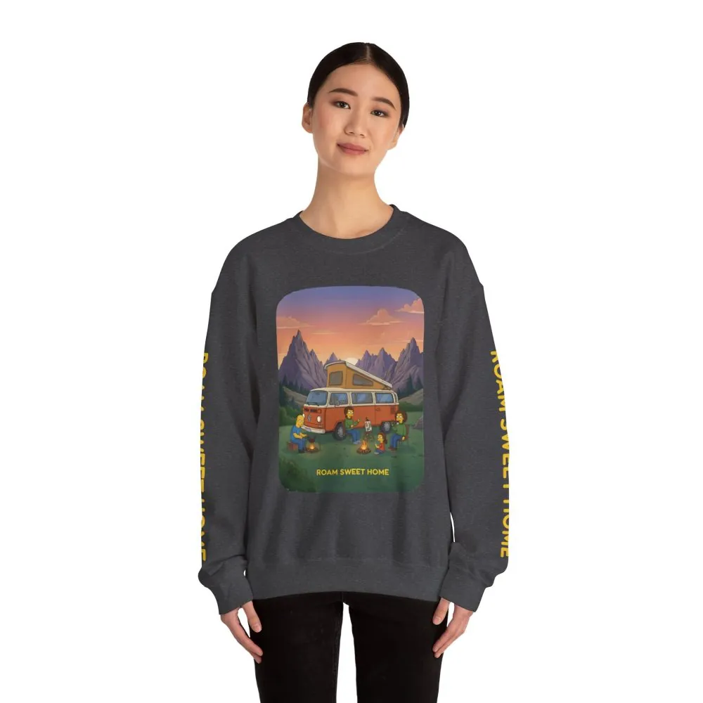 Unisex Heavy Blend™ Crewneck Sweatshirt — "Roam Sweet Home" Design Sitcom-Line
