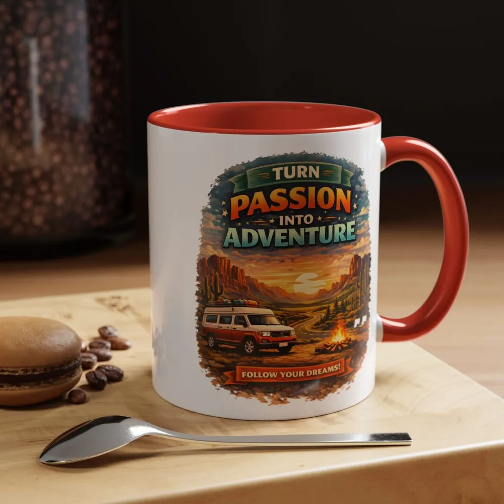 7310593786171770000_2048.jpeg Accent Coffee Mug (11, 15oz) — "Turn Passion Into Adventure" Design Scenic-Line