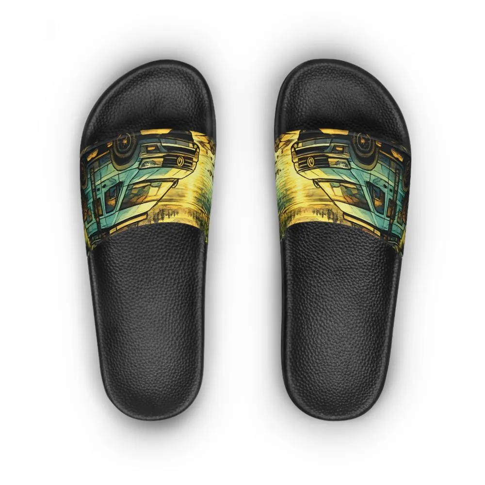 Women's Slide Sandals - VW Camper Slides (Cubic-Line)