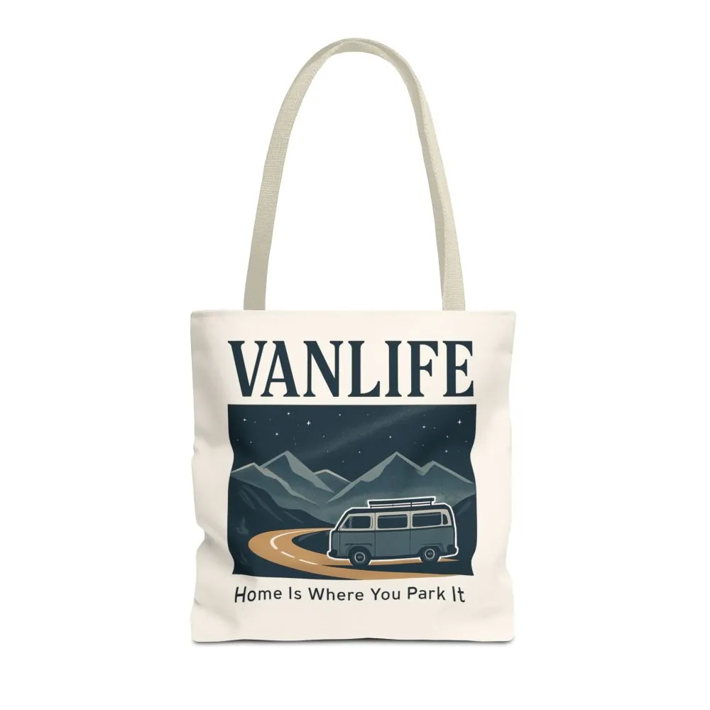 732376746941658572_2048.jpeg Vanlife Tote Bag — "Vanlife - Home Is Where You Park It" Campervan Beach/Adventure Tote