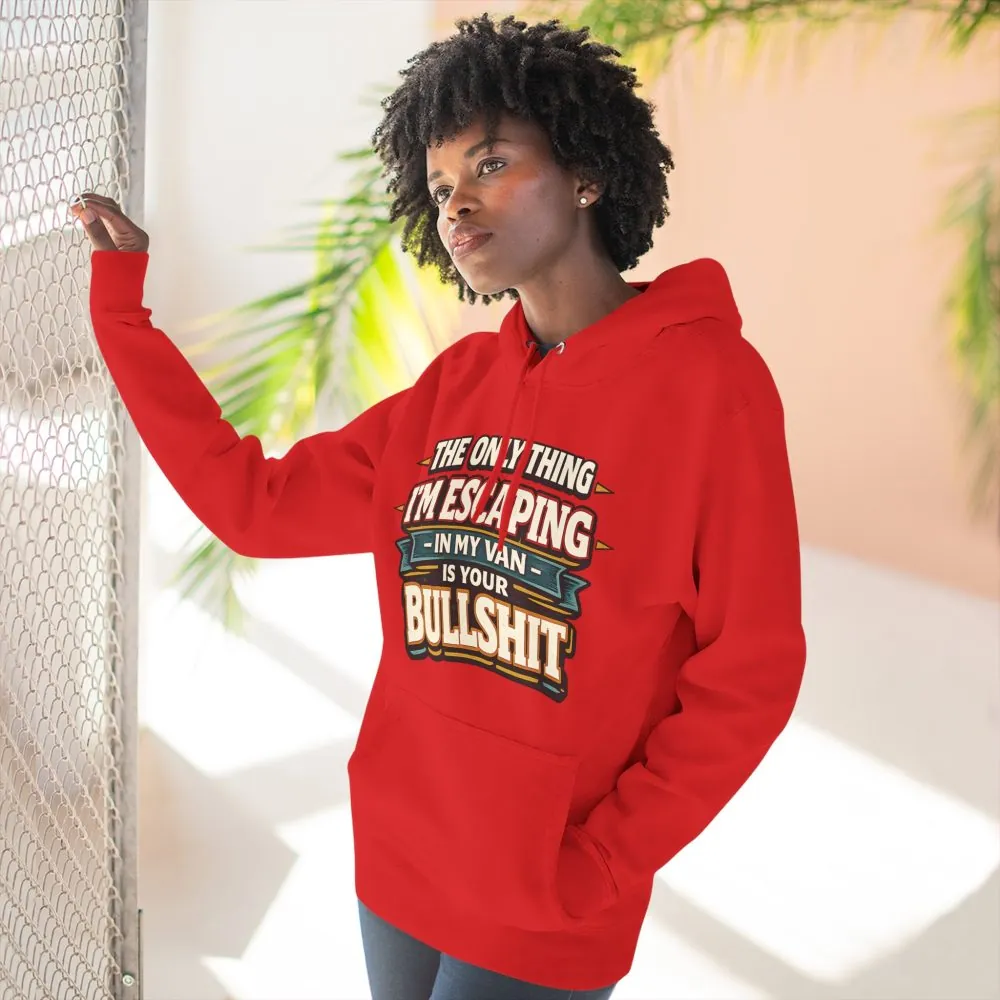 Three-Panel Fleece Hoodie - "The Only Thing I´m Escaping" Design F**K-Line