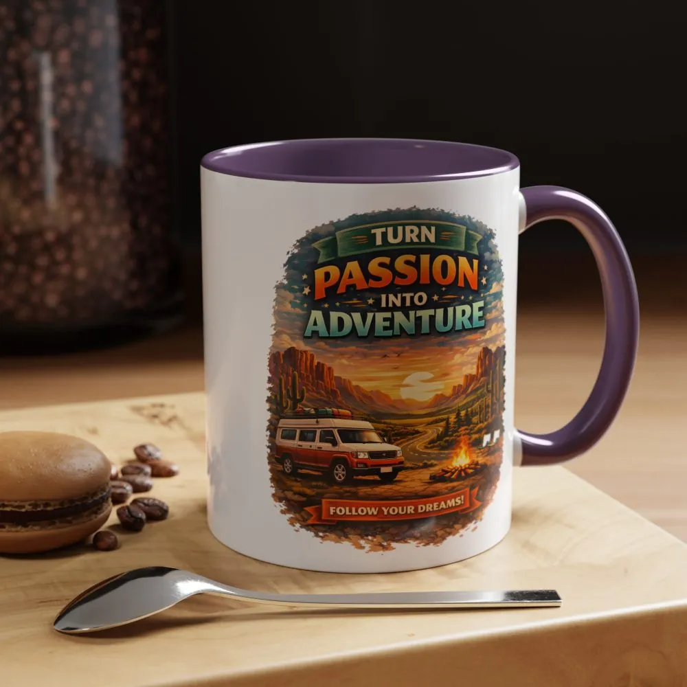 7342892524209821276_2048.jpeg Accent Coffee Mug (11, 15oz) — "Turn Passion Into Adventure" Design Scenic-Line