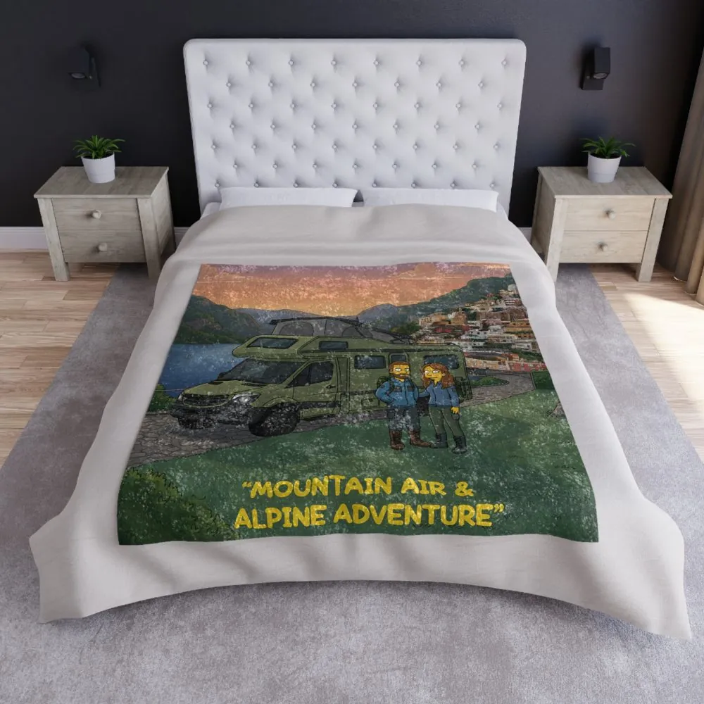 7344932983803110818_2048.jpeg Crushed Velvet Blanket —"Mountain Air And Alpine Adventure"" Design Sitcom-Line (Campervan)
