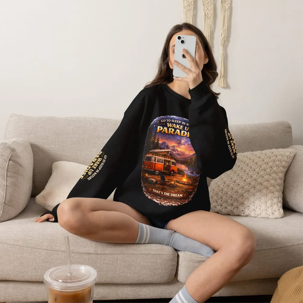 Unisex Heavy Blend™ Crewneck Sweatshirt — "Go To Sleep Nature " Design Scenic-Line
