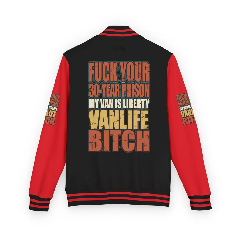 7363715871276651399_2048.jpeg Unisex Heavyweight Letterman Jacket — "Fuck Your 30 Year" Design F**K-Line