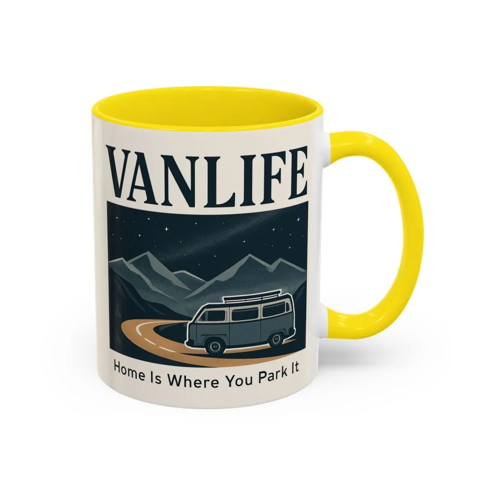 7372007956924187482_2048.jpeg Coffee Mug — "Vanlife - Home Is Where You Park It" Accent Campervan Travel Mug