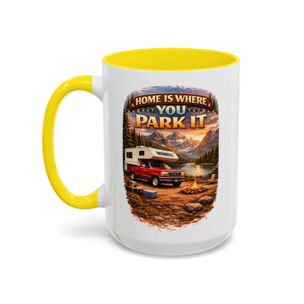 7381430077801143896_2048.jpeg Accent Coffee Mug (11, 15oz) — "Home Is Where You Park It" Design Scenic-Line