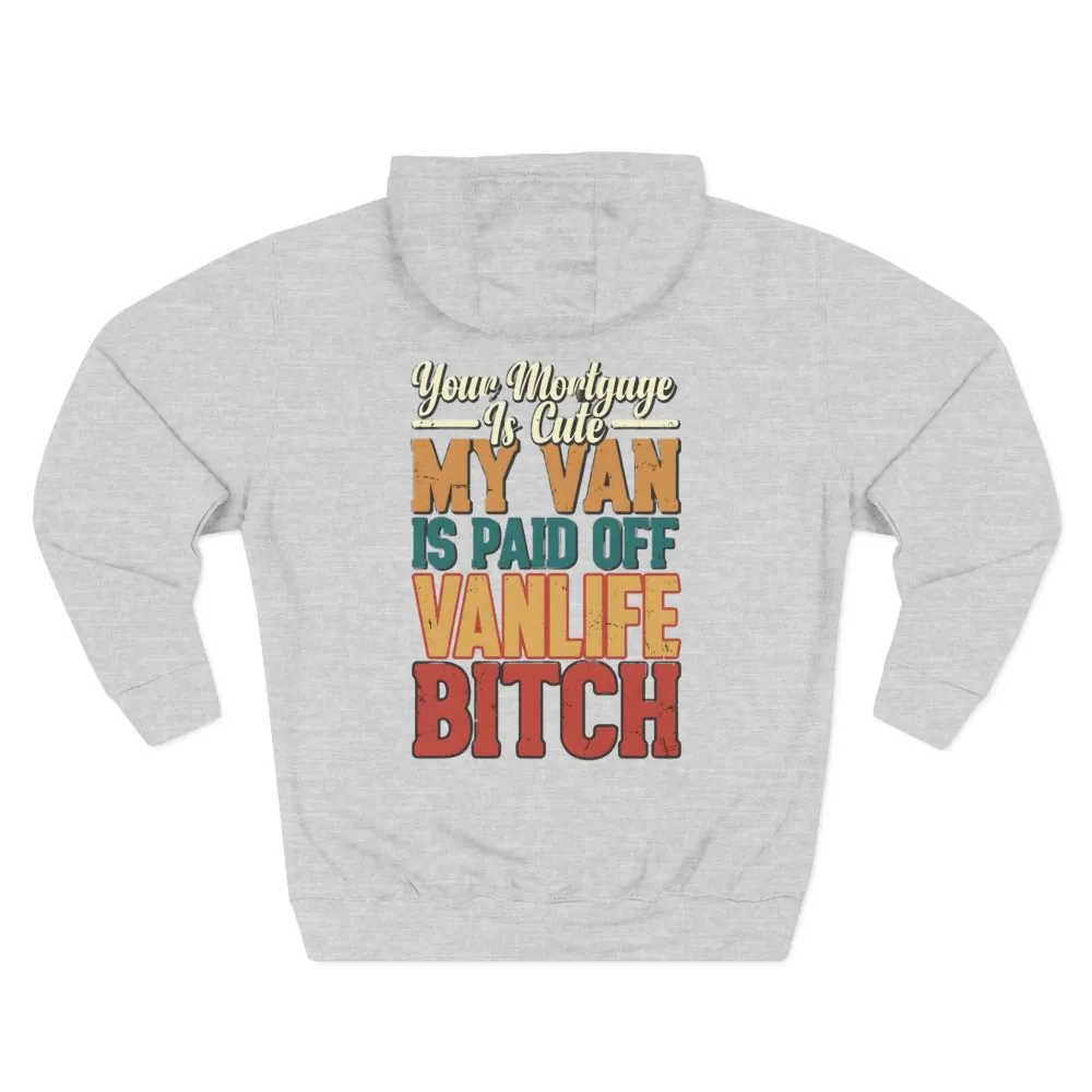 7392277105921613180_2048.jpeg Three-Panel Fleece Hoodie - "Your Mortgage Is Cute" Design F**K-Line
