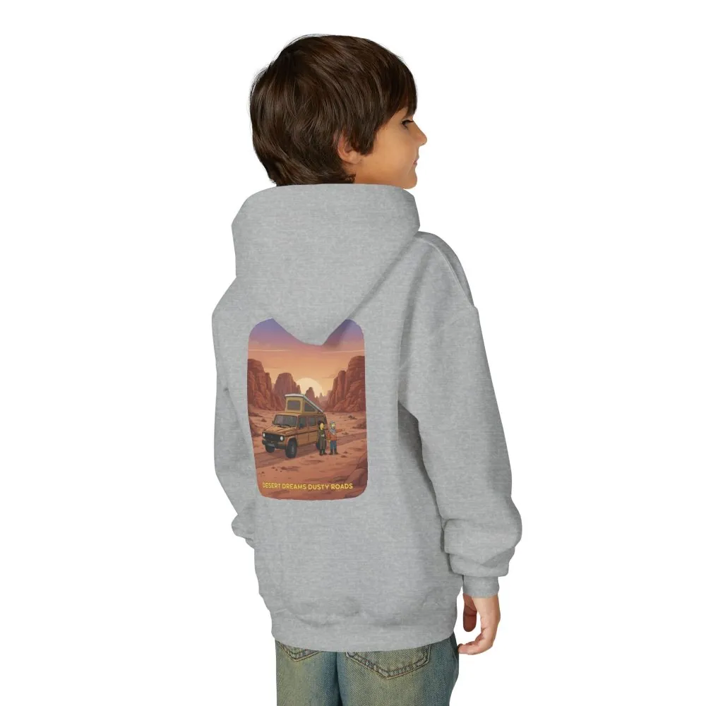 7406571571308759978_2048.jpeg Youth Hoodie(Gildan) – "Desert Dreams Dusty Roads" (Design Sitcom-Line)