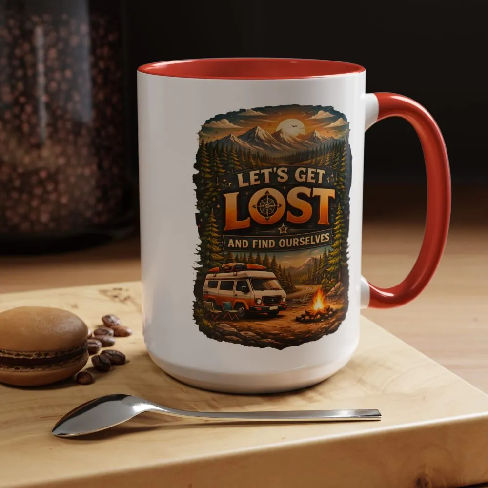 7422764893858112813_2048.jpeg Accent Coffee Mug (11, 15oz) — "Let´s Get Lost And Find Ourselfs" Design Scenic-Line