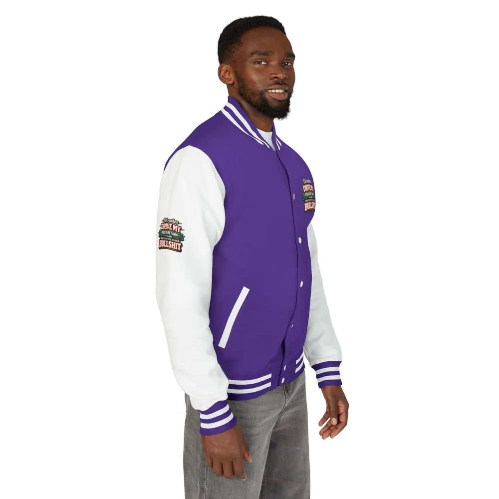 Unisex Heavyweight Letterman Jacket — "I´d Rather Drive My Fucking Van" Design F**K-Line