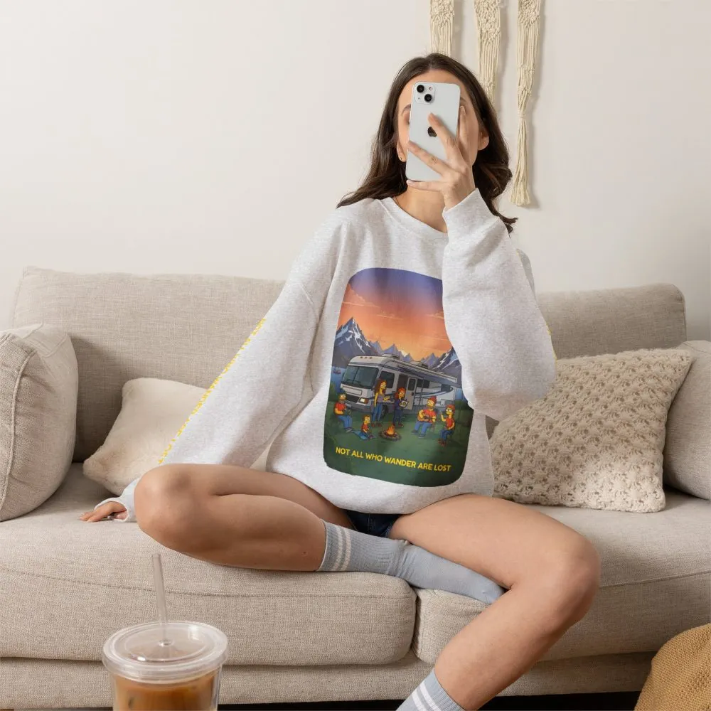 7433507187490593281_2048.jpeg Unisex Heavy Blend™ Crewneck Sweatshirt — "Not All Who Wander Are Lost" Design Sitcom-Line