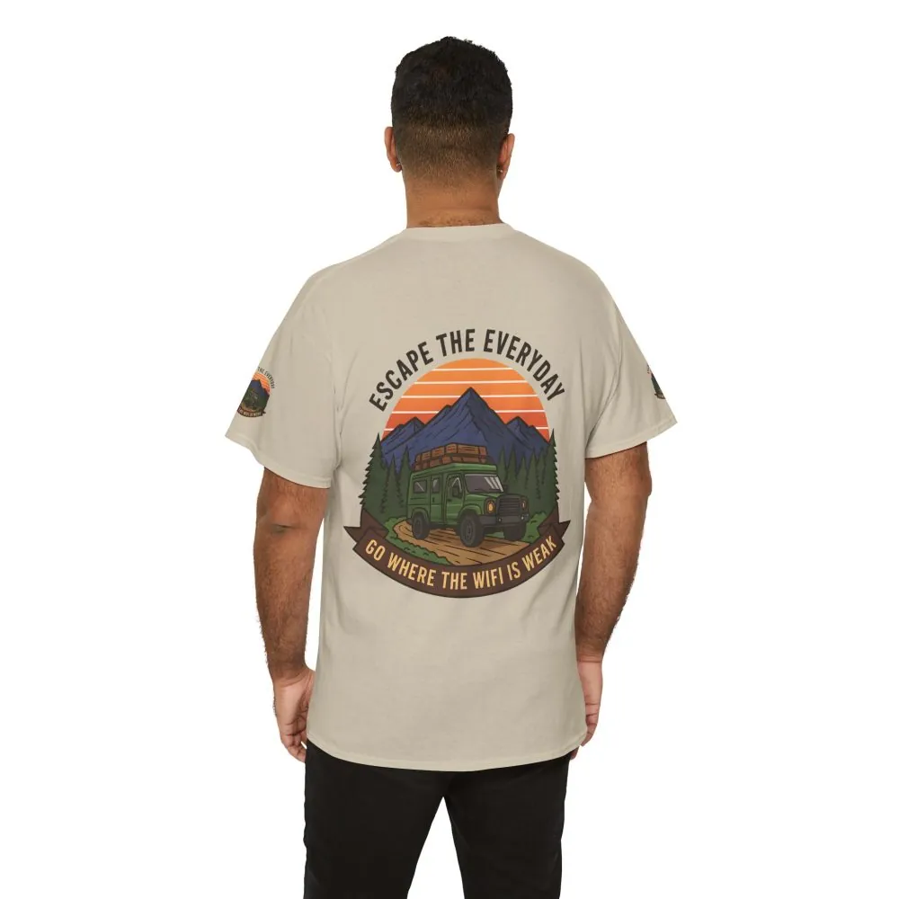 7435039426623761244_2048.jpeg Unisex Heavy Cotton Tee — "Go Where the WiFi Is Weak" Adventure Shirt