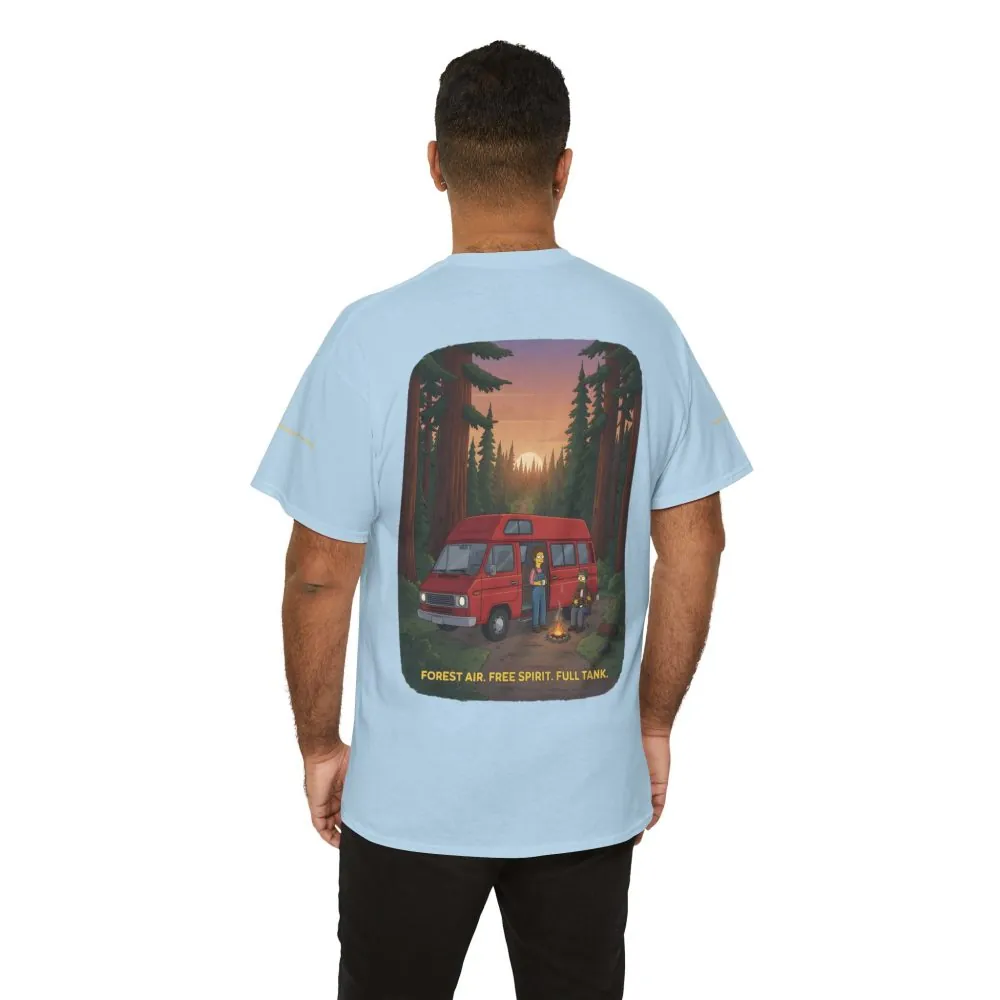 7439594229618093016_2048.jpeg Unisex Heavy Cotton Tee — "Forest Air Free Spirit Full Tank" Design Sitcom-Line