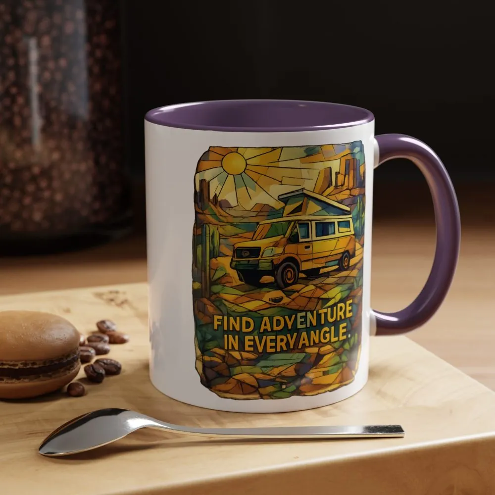 7450391683643732824_2048.jpeg Accent Coffee Mug (11, 15oz) — "Find Adventure In Every Corner" Design Cubic-Line
